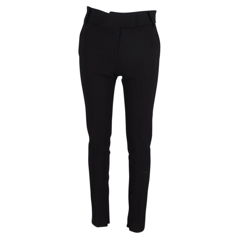 Khaite Dresden Skinny-Leg Ankle Crepe Pants in Black Viscose 8